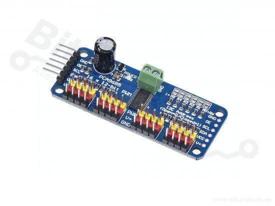 Servo motor driver/ PWM 16 kanaals 12 bits PCA9685 I2C